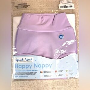 Splash About Happy Nappy Reusable Swim Diaper, lilac, size XL 12-24 months Beach